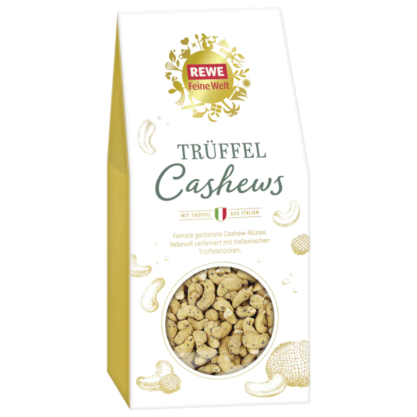 REWE Feine Welt Cashewkerne geröstet und gesalzen mit Trüffel 100g - 4388860667257