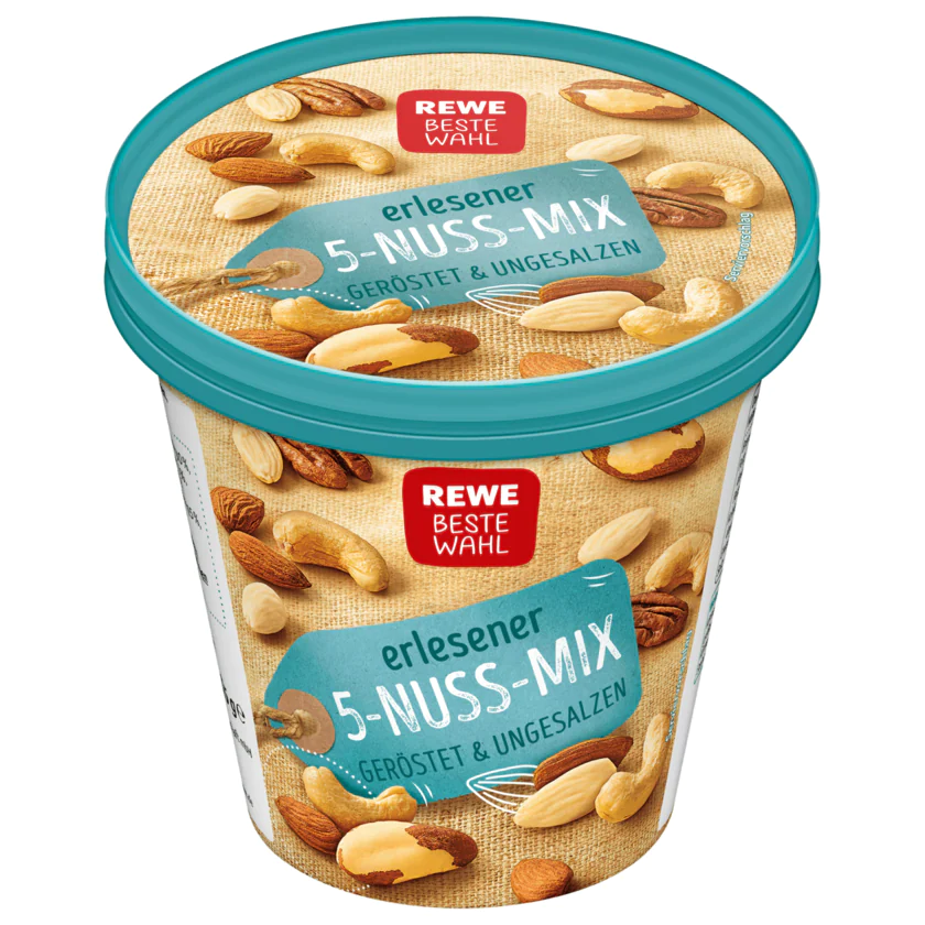 REWE Beste Wahl 5-Nuss-Mix geröstet & ungesalzen 125g - 4388860667844
