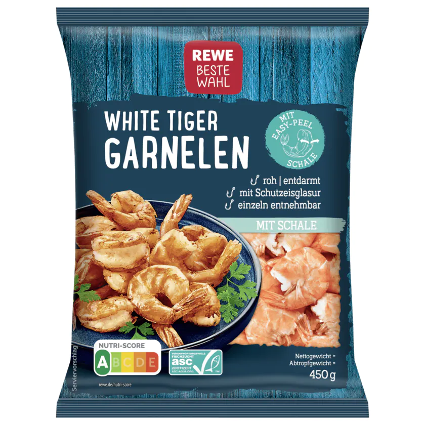 REWE Beste Wahl White Tiger Garnelen 450g - 4388860707403