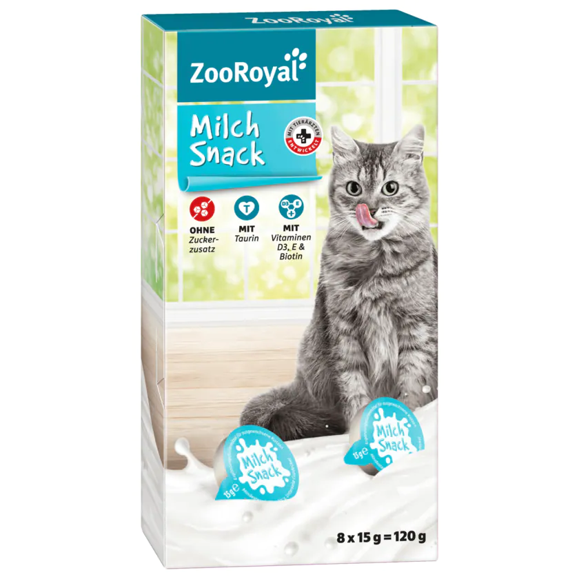 ZooRoyal Katzen Milch Snack 8x15g, 120g - 4388860727869