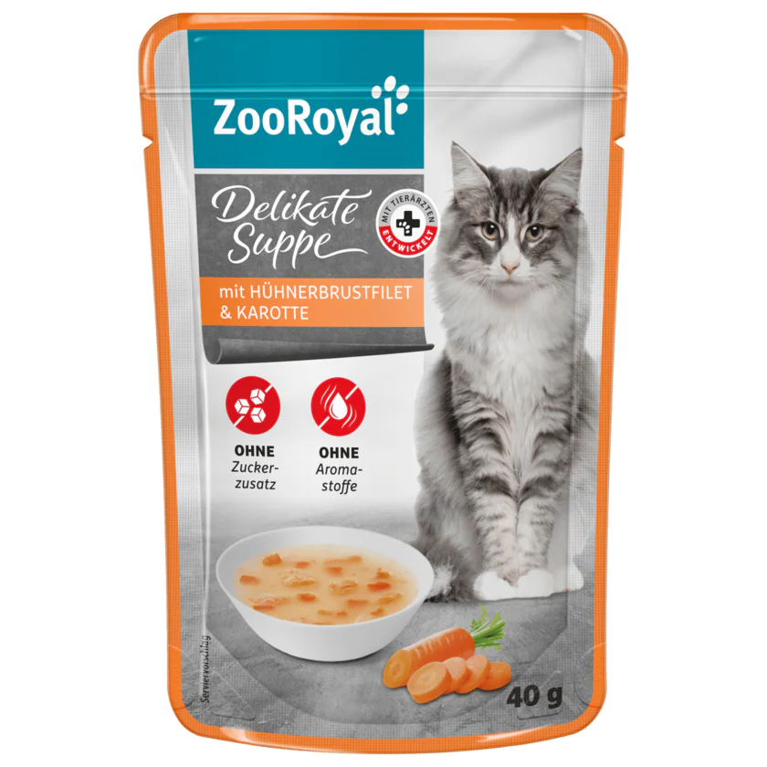ZooRoyal Delikate Suppe Hühnerbrustfilet & Karotte 40g - 4388860729405