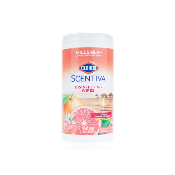 Clorox Scentiva disinfecting wipes grapefruit scented x75 - Waitrose UAE & Partners - 44600600369