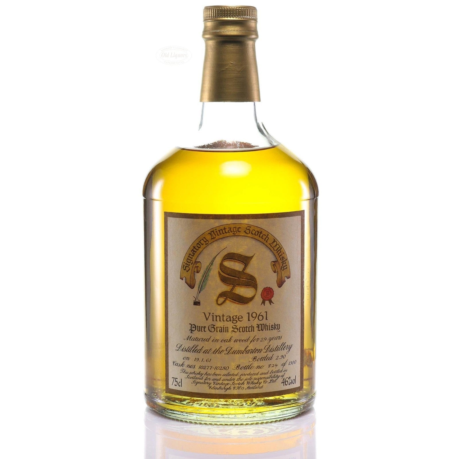 Signatory Vintage Dumbarton 29 Year Old Pure Grain Scotch Whisky - 4498842048285