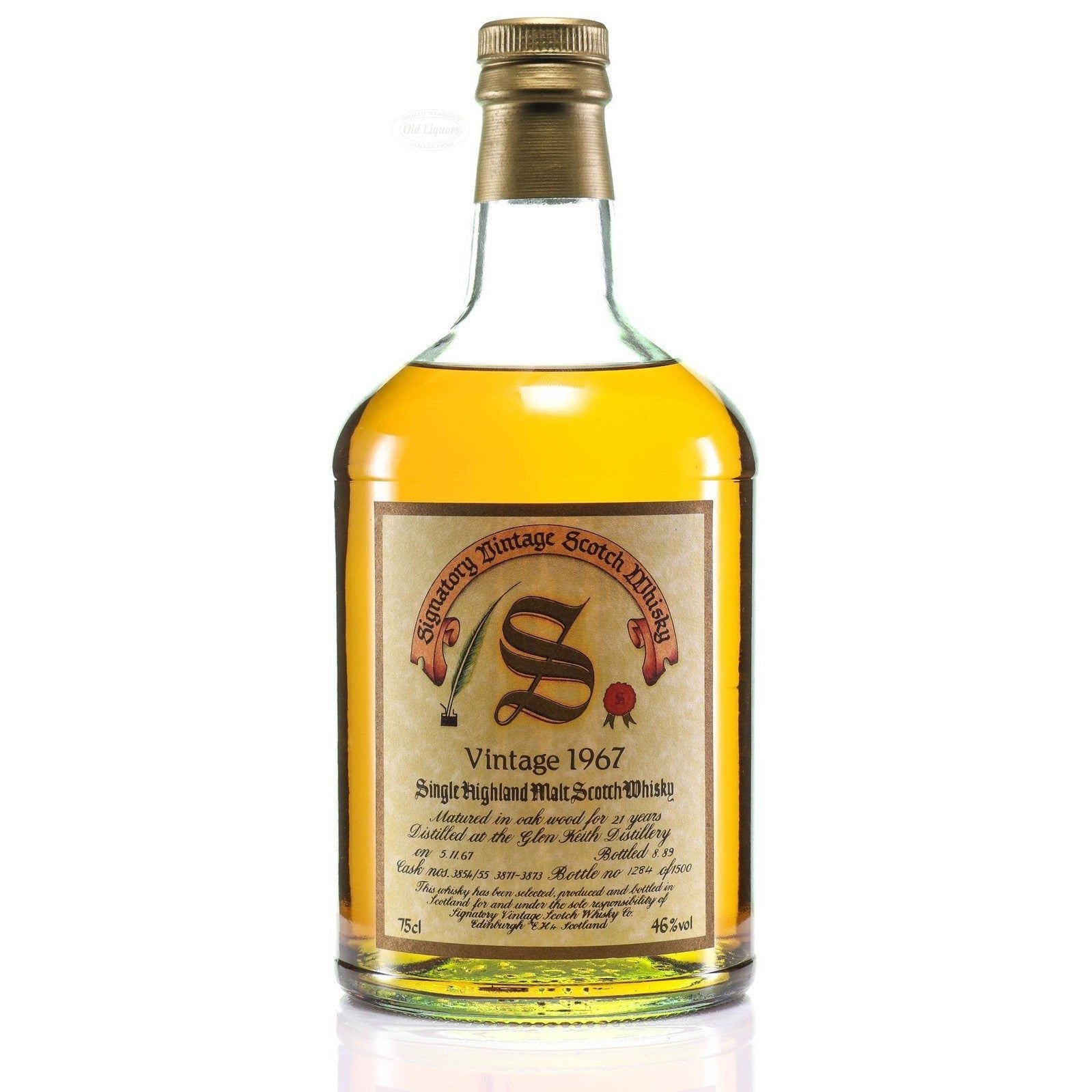 Glen Keith 1967 21 Year Old Signatory Highland Vintage Single Malt Sco - 4498842048339