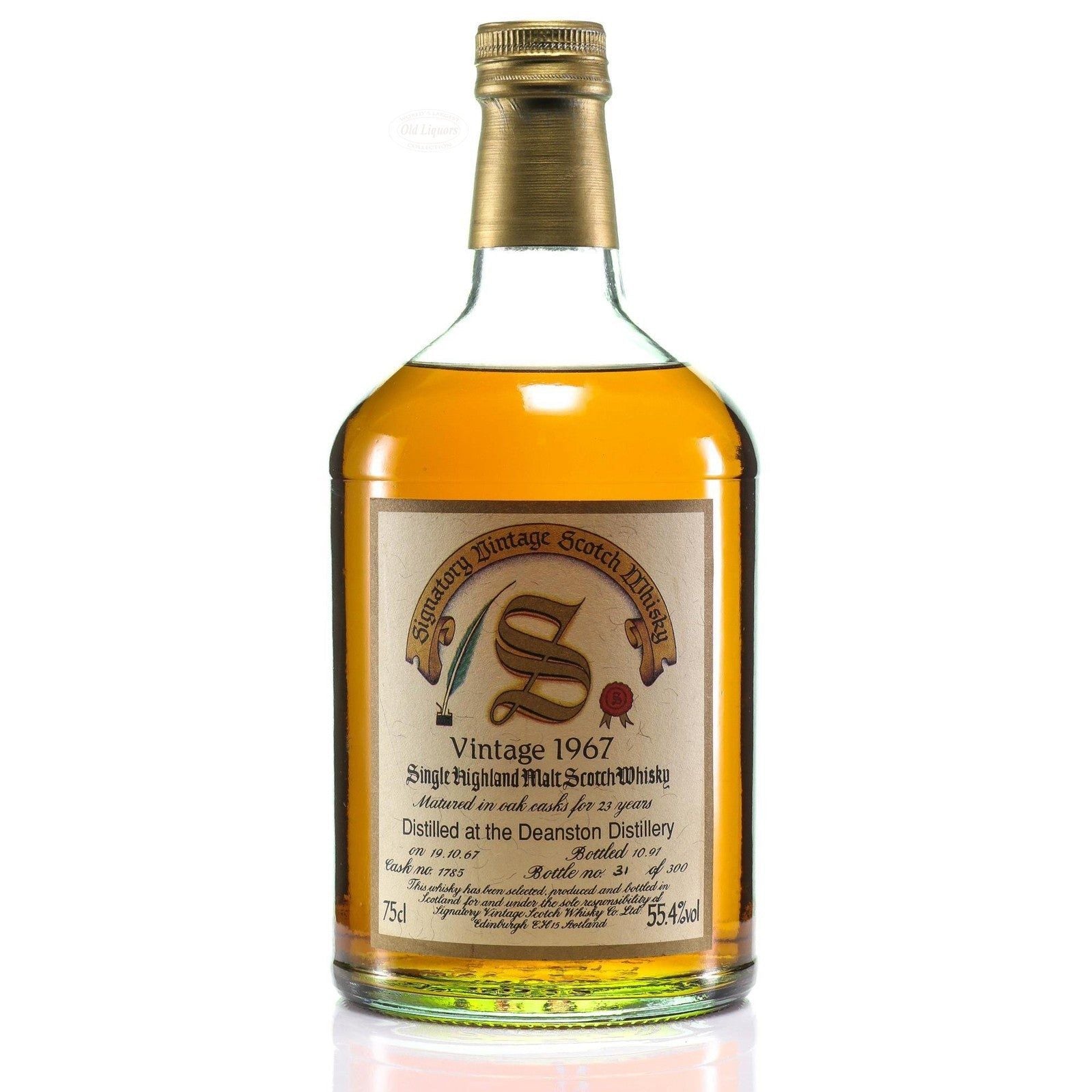1967 Signatory Vintage Deanston 23 Year Old Single Malt Scotch Whisky - 4498842048346