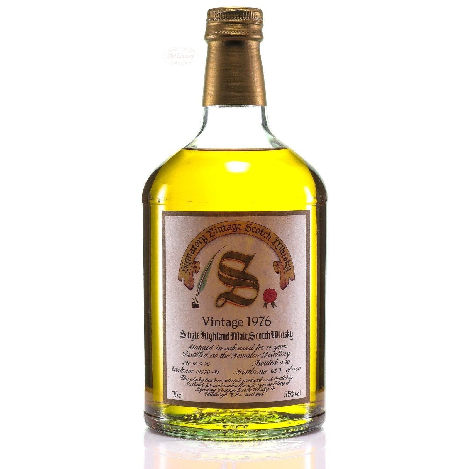1976 Signatory Vintage Tomatin 14 Year Old Single Malt Scotch Whisky - 4498842048445
