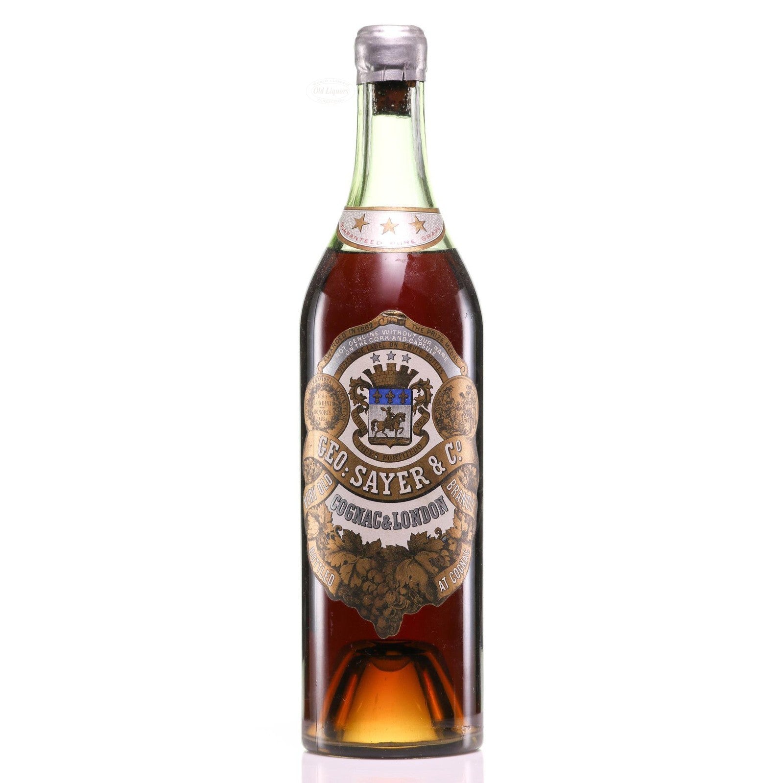 Cognac 1890's Geo Sayer & Co Three Star Brandy - 4498842057171