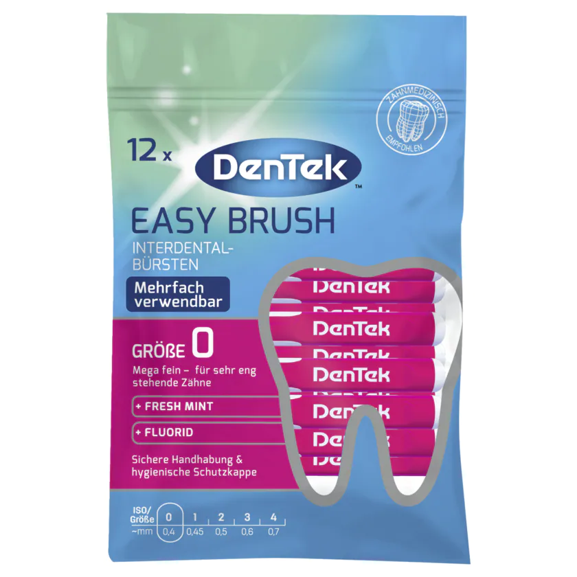 Dentek Interdental-Bürsten Easy Brush Gr.0 12 Stück - 47701130186