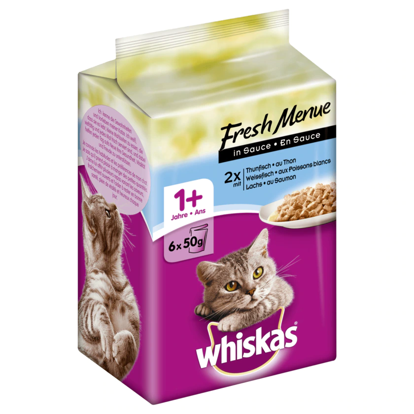 Whiskas 1+ Fresh Menue in Sauce 6x50g - 4770608244125