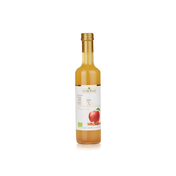 Earth's Finest organic apple cider vinegar with cinnamon & turmeric 500ml - Waitrose UAE & Partners - 4796019550464