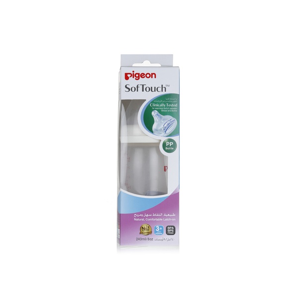Pigeon plastic nursing bottle 3+ months 240ml - Waitrose UAE & Partners - 4902508008747
