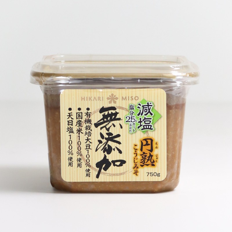 Hikari Miso Mutenka Enjuku Koji Genen Miso (less Salt) - 4902663010814