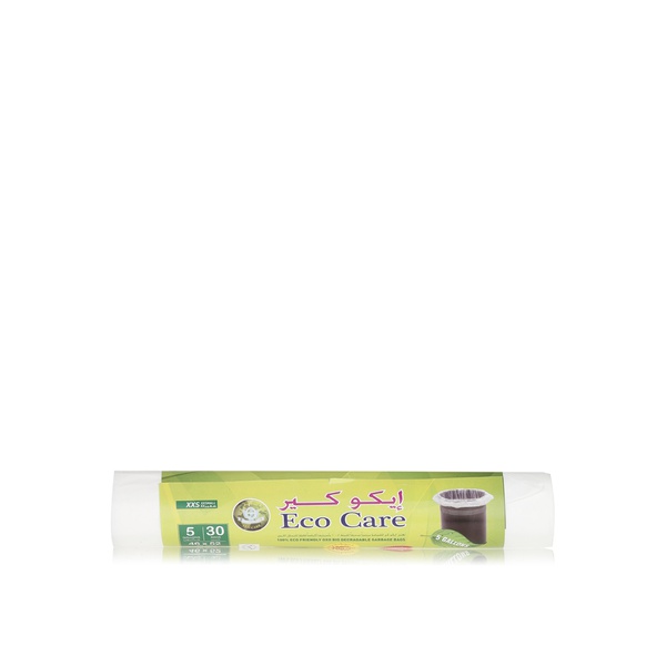 Eco Care white garbage bags 46x52cm 5gal x30 - Waitrose UAE & Partners - 5000023413219
