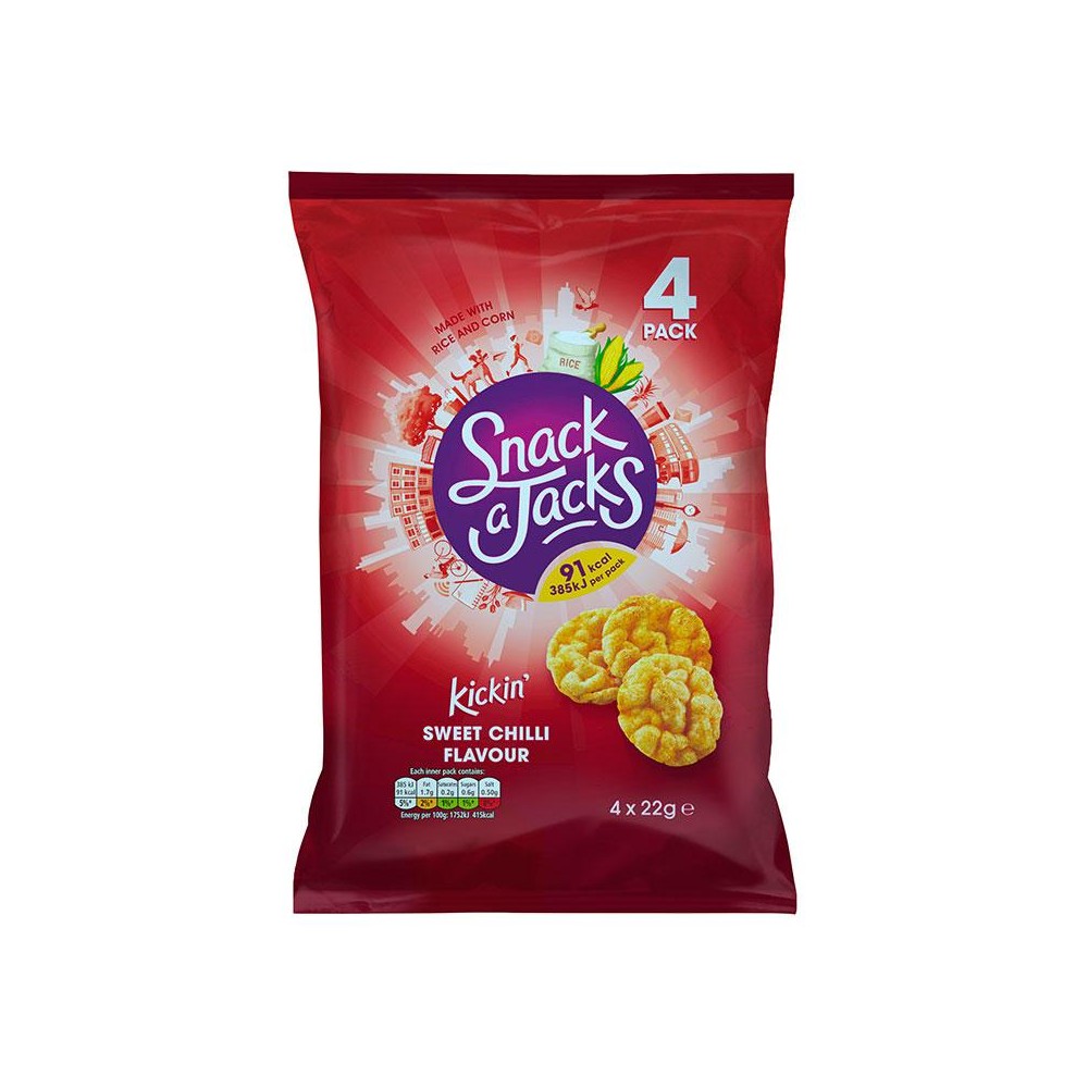 Snack A Jacks Sweet Chilli 4 Pack - 5000108177982