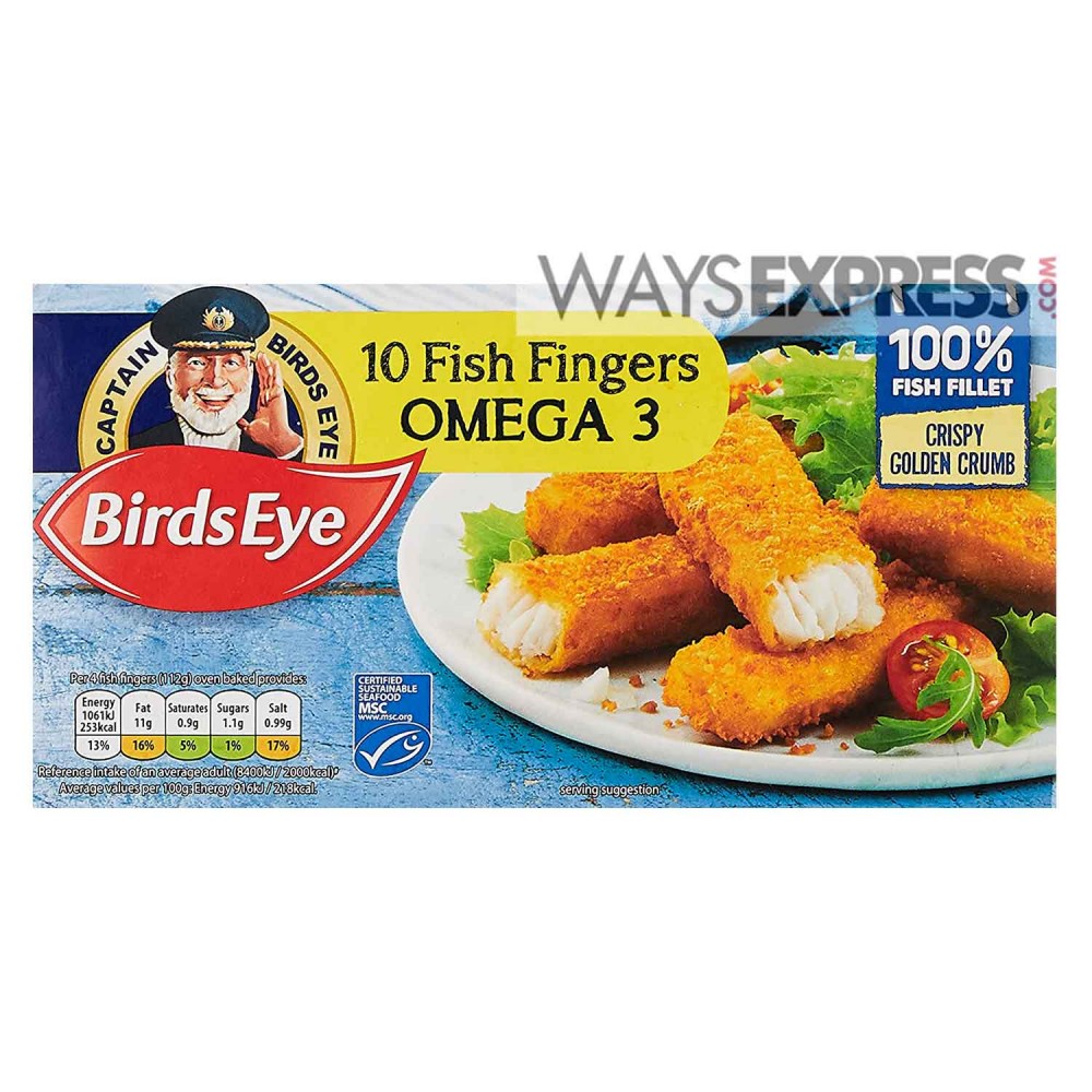 BIRDS EYE 10 OMEGA 3 FISH FINGERS 280g - 5000116111978