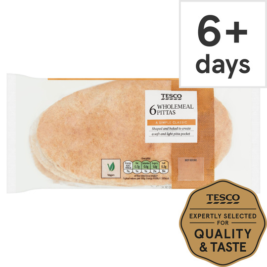 6 Wholemeal Pittas - 5000119095282