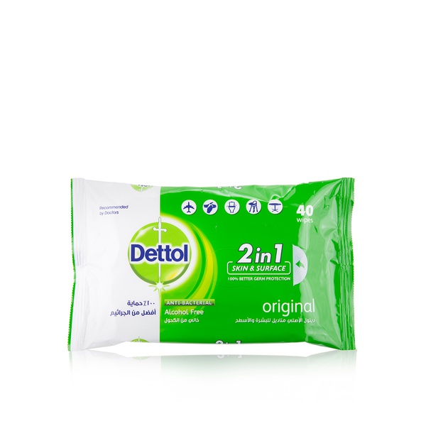 Dettol anti-bacterial wipes 40pk - Waitrose UAE & Partners - 5000158064713