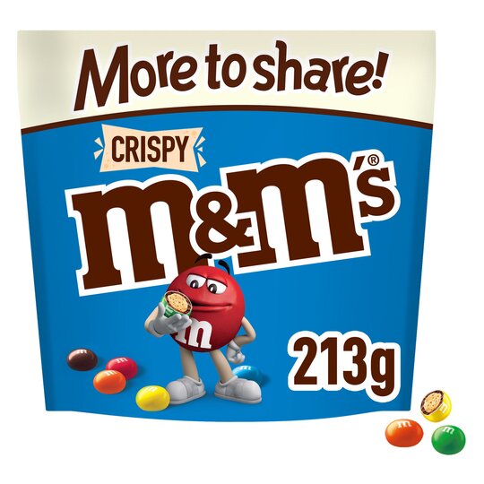 M&M's Crispy Chocolate More To Share Pouch 213G - 5000159546003