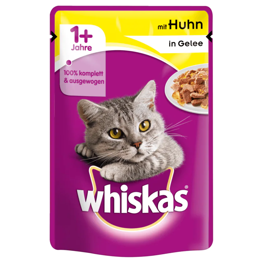 Whiskas 1+ mit Huhn in Gelee 100g - 5000166060806