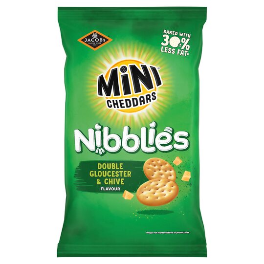 Jacobs Mini Cheddar Nibblies Gloucester & Chive 115G - 5000168030722