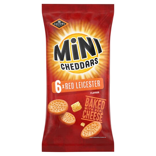 Jacob's Mini Cheddars Red Leicester 6X23g - 5000168035345