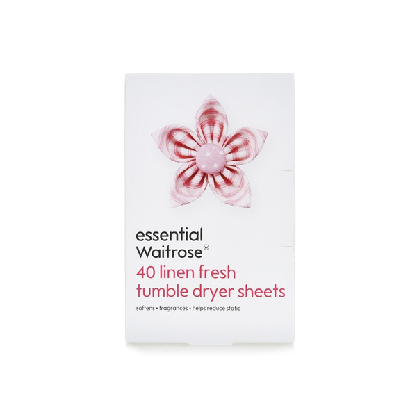 Essential Waitrose fresh tumble dryer sheets 40s - Waitrose UAE & Partners - 5000169079508
