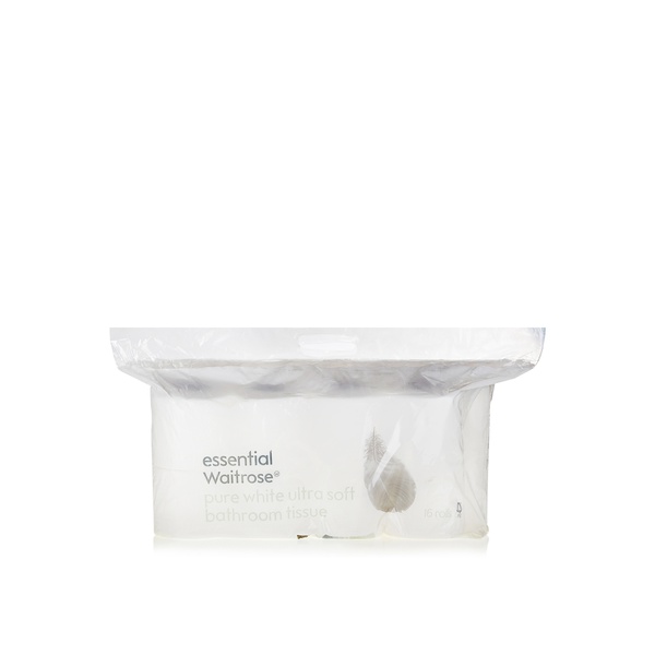 Essential Waitrose bathroom tissue white 2ply 16pk - Waitrose UAE & Partners - 5000169122051
