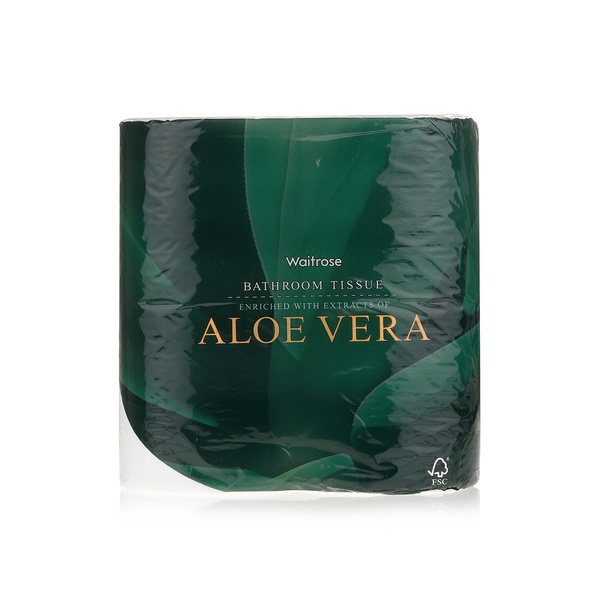 Waitrose bathroom tissue with aloe vera extracts 3ply x4 rolls - Waitrose UAE & Partners - 5000169138649