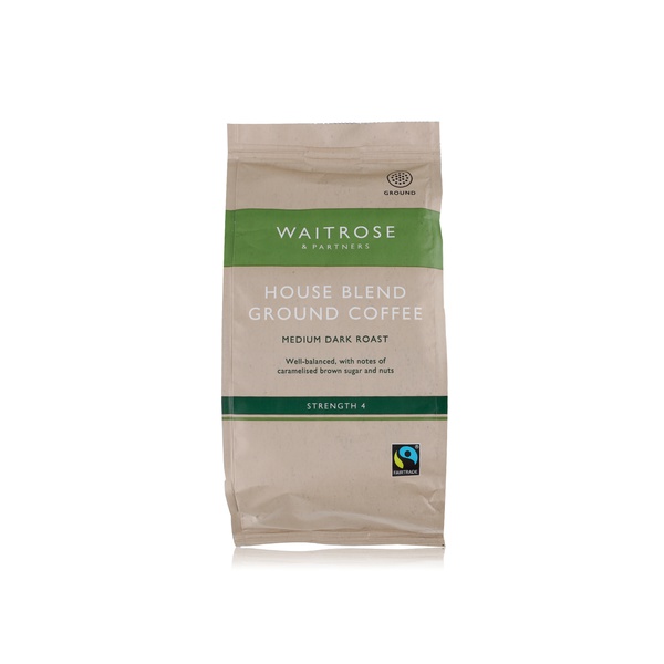 Waitrose house blend ground coffee medium dark roast227g - Waitrose UAE & Partners - 5000169170595