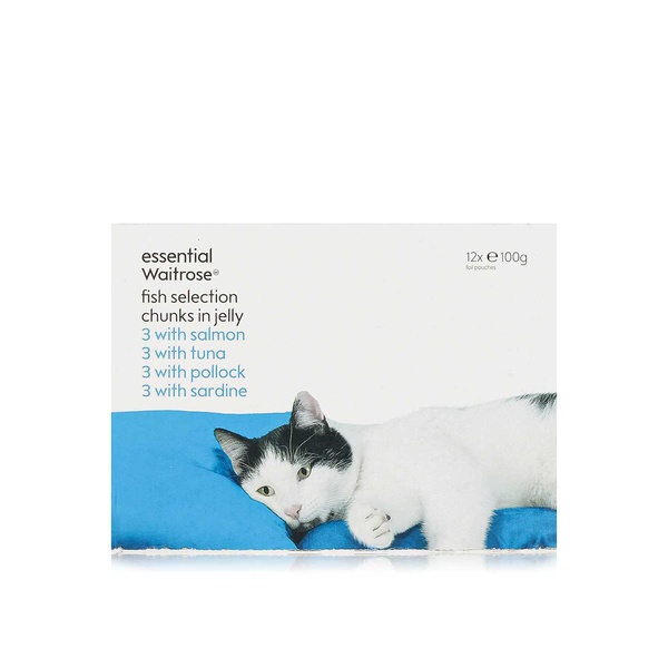 Waitrose cat food fish chunks 12x85g - Waitrose UAE & Partners - 5000169184950