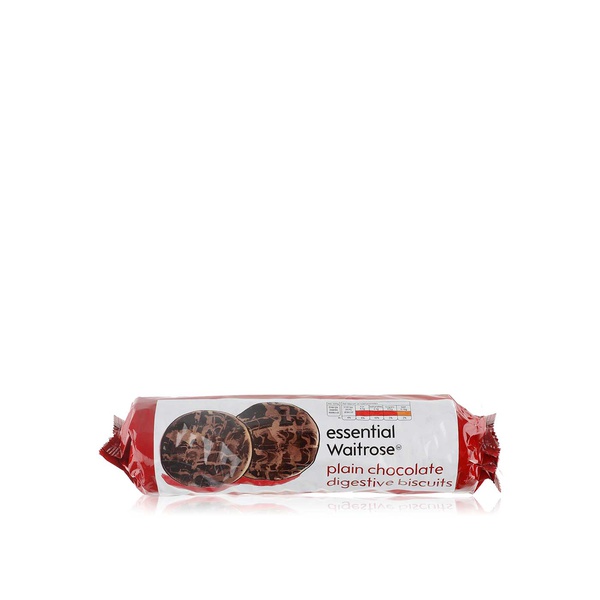 Essential Waitrose plain chocolate digestive biscuits 400g - Waitrose UAE & Partners - 5000169230381