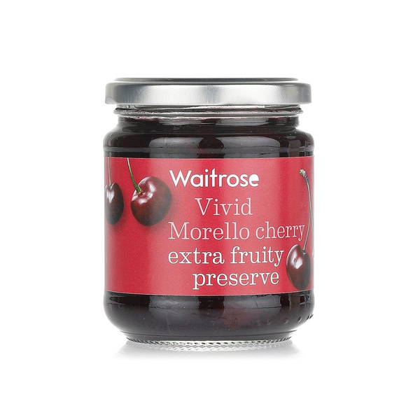 waitrose vivid morello cherry extra fruity preserve - 5000169247792