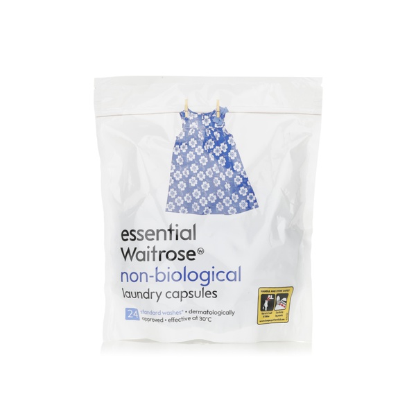 Essential Waitrose laundry capsules non bio 600g - Waitrose UAE & Partners - 5000169284636