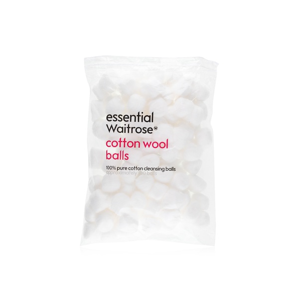 Essential Waitrose pure cotton wool balls 100s white 85g - Waitrose UAE & Partners - 5000169336380