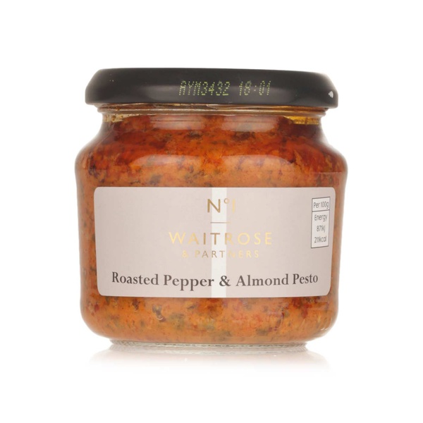 Waitrose No. 1 roasted pepper and almond pesto 190g - Waitrose UAE & Partners - 5000169568392