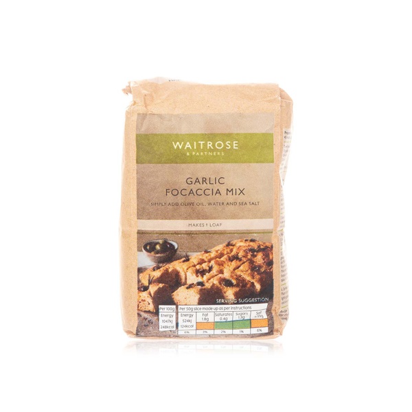 Waitrose garlic focaccia mix 500g - Waitrose UAE & Partners - 5000169613467