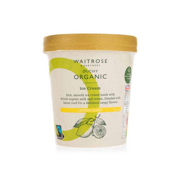 Waitrose Duchy Organic lemon curd ice cream 480ml - Waitrose UAE & Partners - 5000169617281