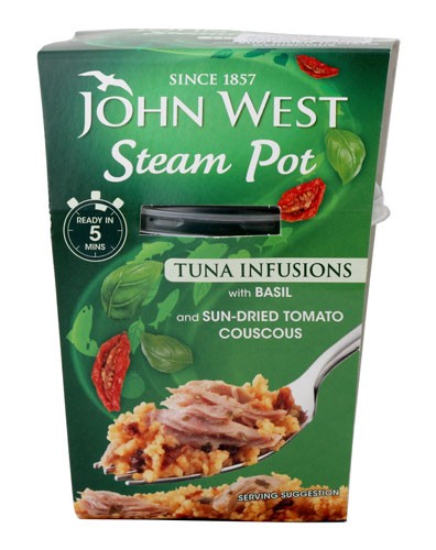 John West Steam Pot Tuna Infusions with Basil and SunDried Tomato CousCous - 5000171055361