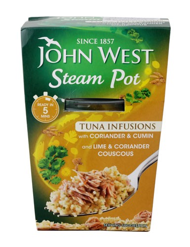 John West Steam Pot Tuna Infusions with Coriander and Cumin and Lime and Coriander CousCous - 5000171055385