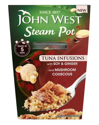 John West Steam Pot Tuna Infusions with Soy and Ginger and Mushroom CousCous - 5000171055392