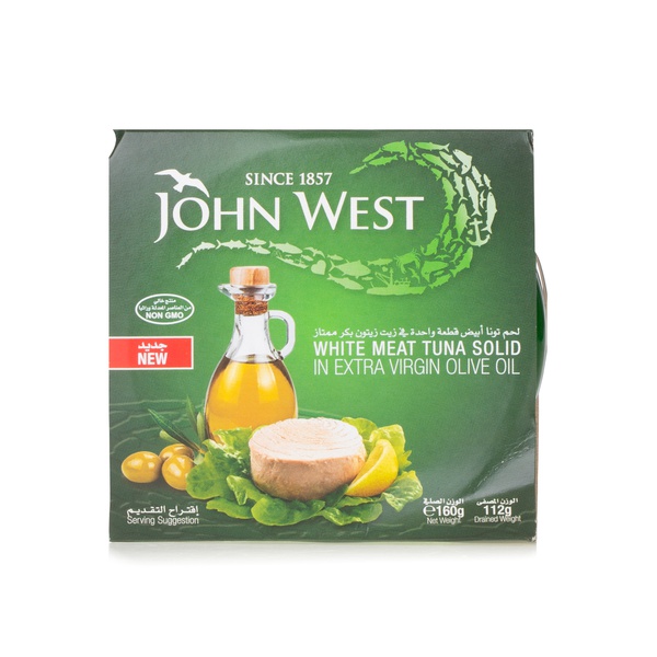 John West solid white meat tuna in extra virgin olive oil 160g - Waitrose UAE & Partners - 5000171056580