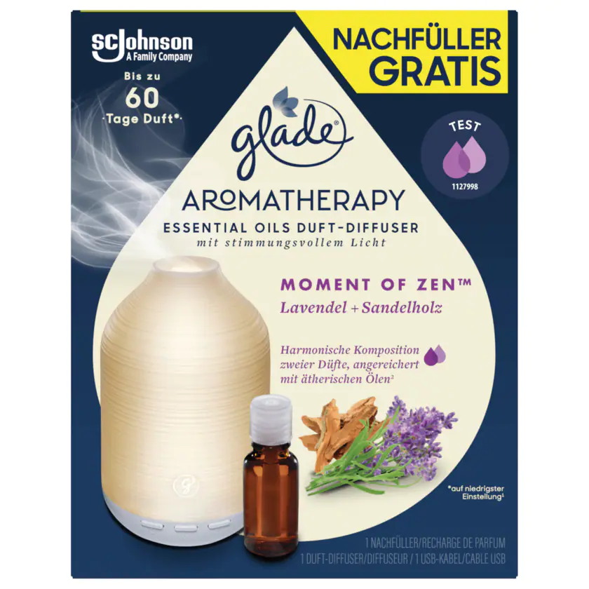 Glade Aromatherapy Duft-Diffuser-Set Moment of Zen - 5000204219890