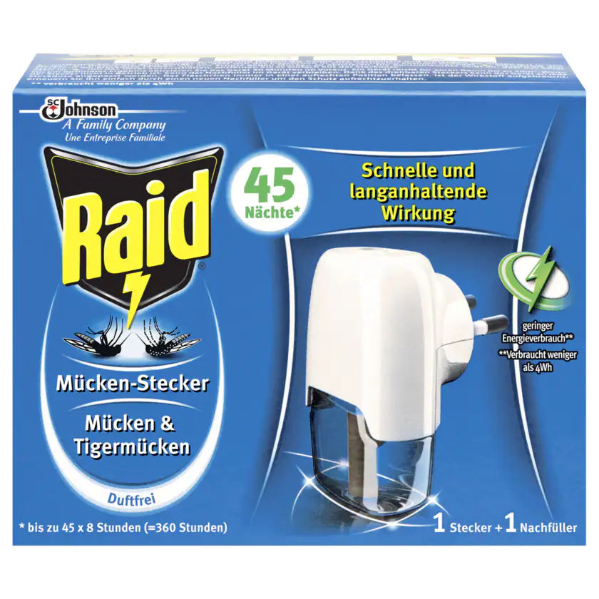 Raid Mücken-Stecker 45 Nächte 1 Stück - 5000204758511
