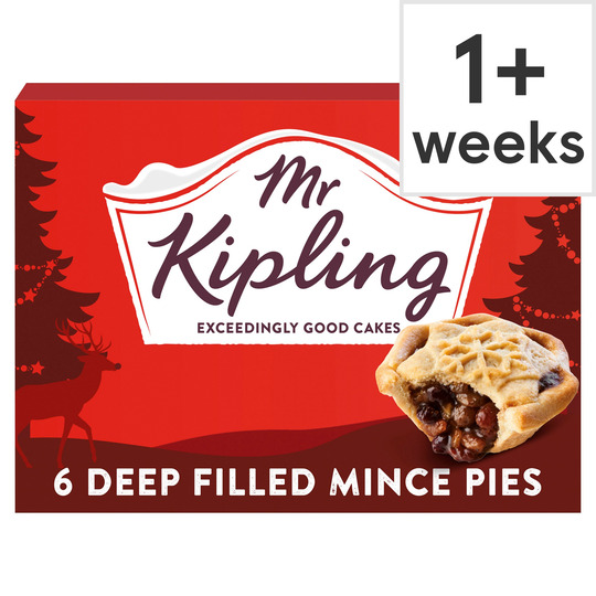 Mr Kiplin 6 Deep Filled Mince Pies - 5000221604846