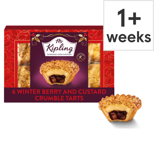 Mr Kiplng Winter Berry & Custard Crumble Tarts X6 - 5000221606666