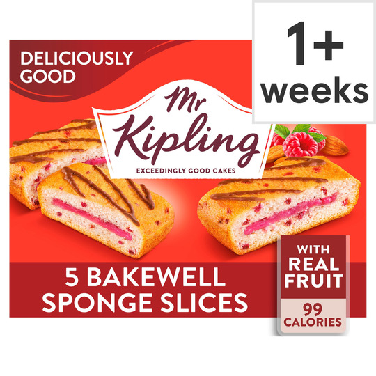 Mr Kipling Deliciously Good Bakewell Cake Slices X5 - 5000221607496