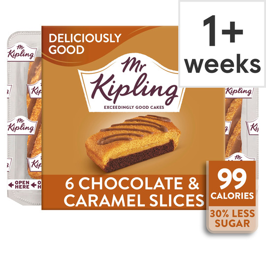 Mr Kipling 6 Chocolate & Caramel Cake Slices - 5000221607533