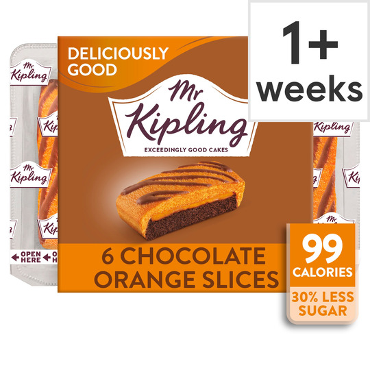 Mr Kipling Chocolate Orange Slices 6 Pack - 5000221607540