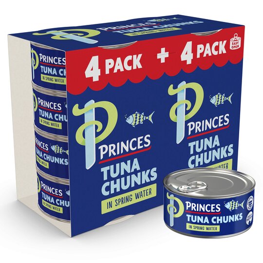 Princes Tuna Chunks In Spring Water 8 X 145G - 5000232021526