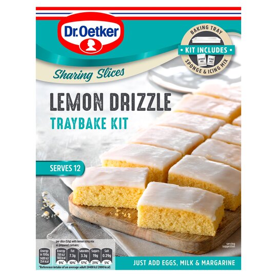 Dr Oetker Lemon Drizzle Traybake Kit 375G - 5000254020897